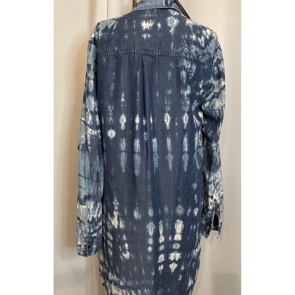 Splendid Dress Womens Size Medium Neo Indigo Dye Lyocell Tunic NWT $198 Coastal - Picture 4 of 9